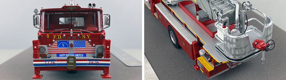 Closeup pictures 1-2 of FDNY's 1972 Mack CF/Baker Tower Ladder 9 scale model