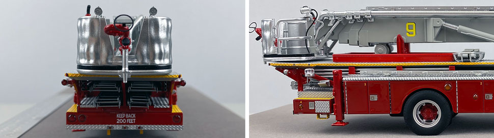 Closeup pictures 9-10 of FDNY's 1972 Mack CF/Baker Tower Ladder 9 scale model