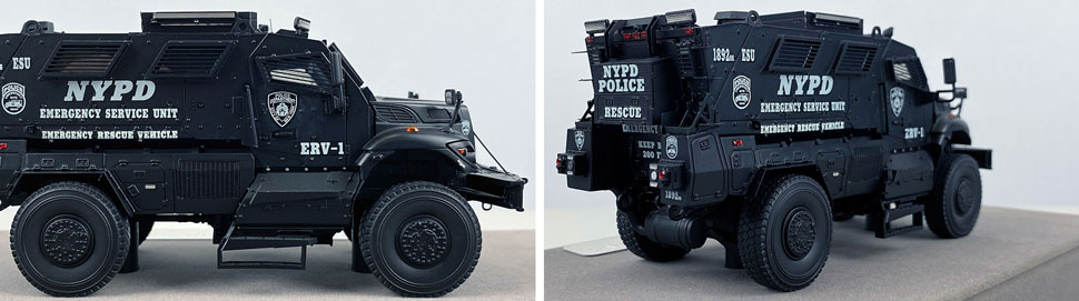 Close up images 13-14 of NYPD ERV-1 scale model