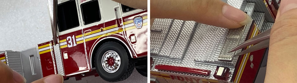 FDNY 2010 Seagrave 75' Tower Ladder Scale Model Assembly Pictures 7-8