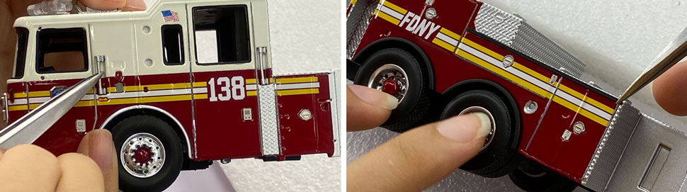 FDNY 2010 Seagrave 75' Tower Ladder Scale Model Assembly Pictures 11-12
