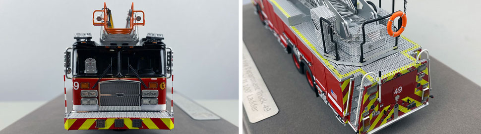 Closeup pics 1-2 of Chicago Fire Department E-One 100' Truck 49 scale model