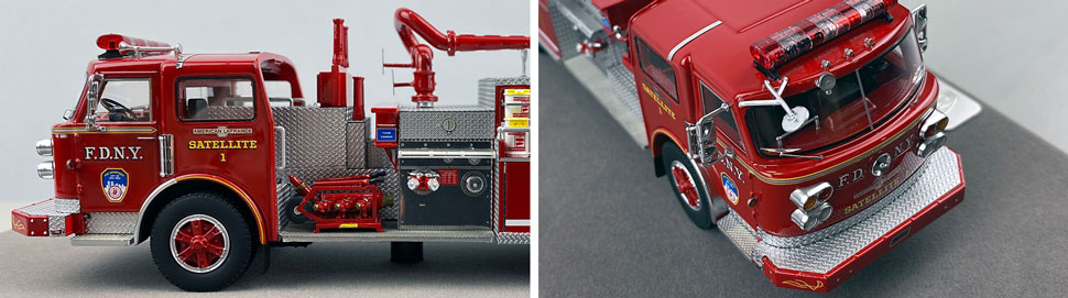 Closeup pictures 5-6 of the FDNY American LaFrance Satellite 1 scale model