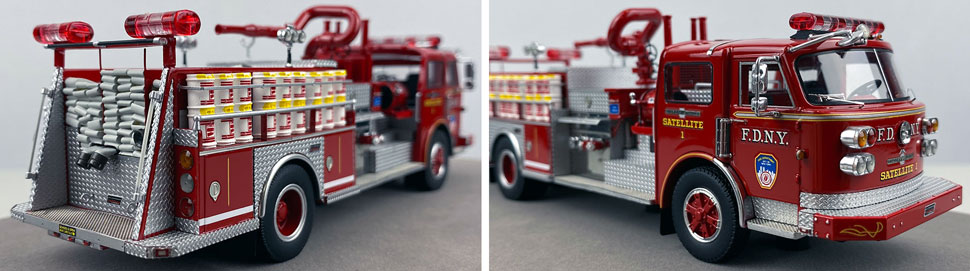 Closeup pictures 11-12 of the FDNY American LaFrance Satellite 1 scale model