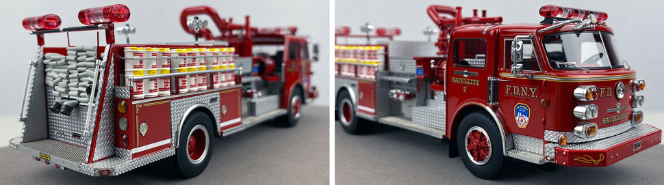 Closeup pictures 11-12 of the FDNY American LaFrance Satellite 2 scale model