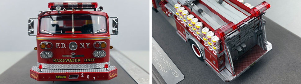 Closeup pictures 1-2 of the FDNY American LaFrance Satellite Maxi-Water Unit 207 scale model