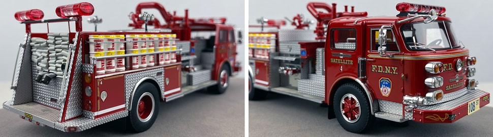 Closeup pictures 11-12 of the FDNY American LaFrance Satellite 4 scale model