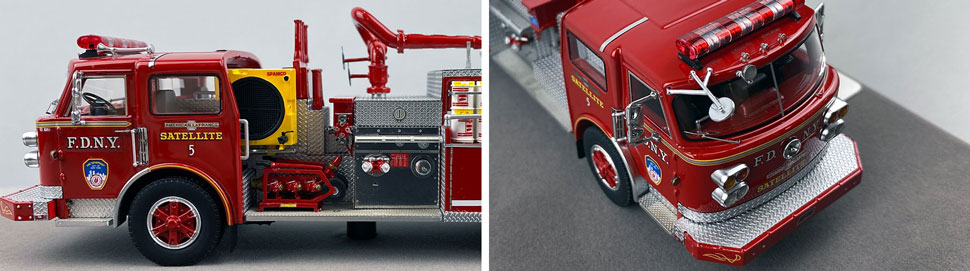 Closeup pictures 5-6 of the FDNY American LaFrance Satellite 5 scale model