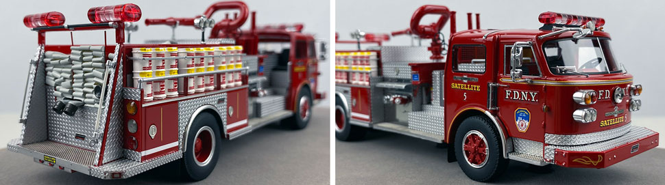 Closeup pictures 11-12 of the FDNY American LaFrance Satellite 5 scale model