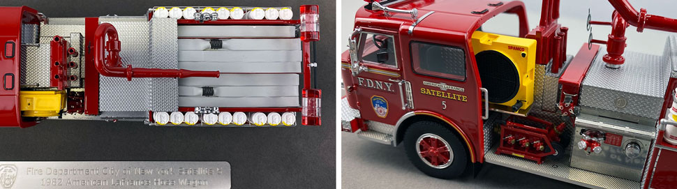 Closeup pictures 13-14 of the FDNY American LaFrance Satellite 5 scale model