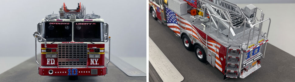 Closeup pictures 1-2 of the FDNY Ladder 10 scale model