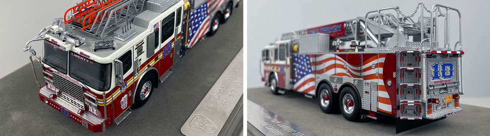 Closeup pictures 7-8 of the FDNY Ladder 10 scale model