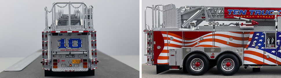 Closeup pictures 9-10 of the FDNY Ladder 10 scale model