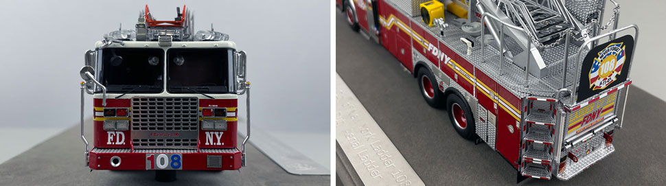 Closeup pictures 1-2 of the FDNY Ladder 108 scale model