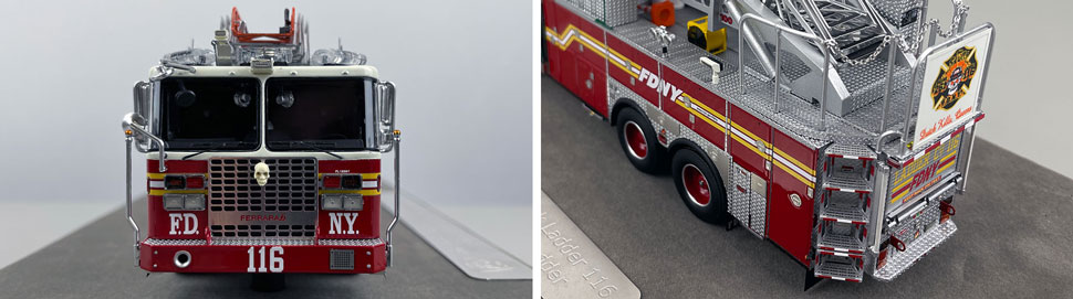 Closeup pictures 1-2 of the FDNY Ladder 116 scale model