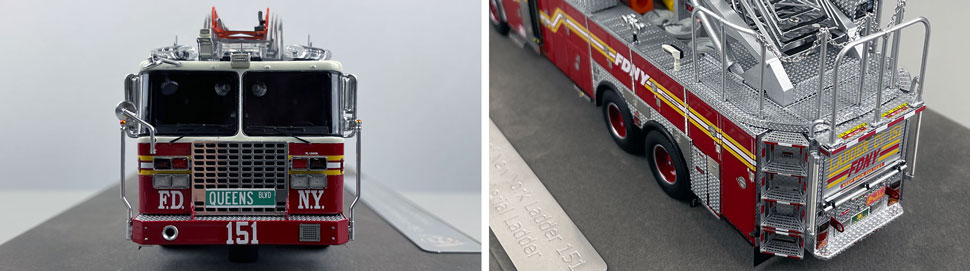 Closeup pictures 1-2 of the FDNY Ladder 151 scale model