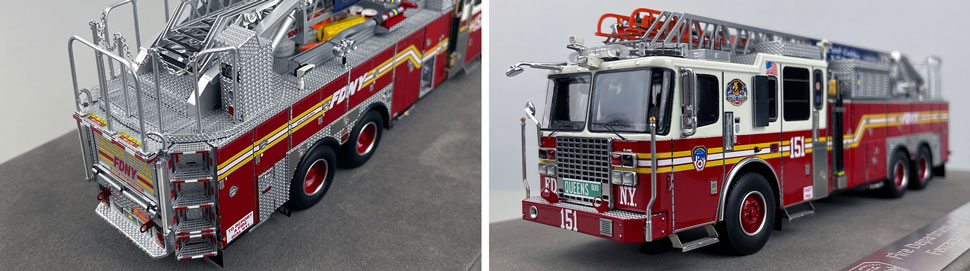 Closeup pictures 3-4 of the FDNY Ladder 151 scale model