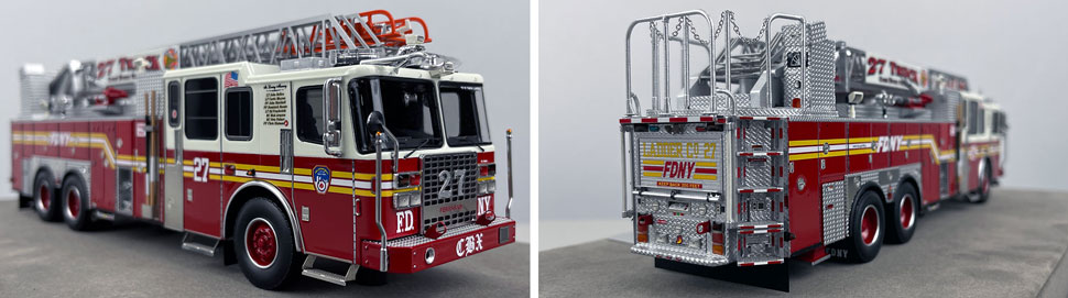 Closeup pictures 11-12 of the FDNY Ladder 27 scale model