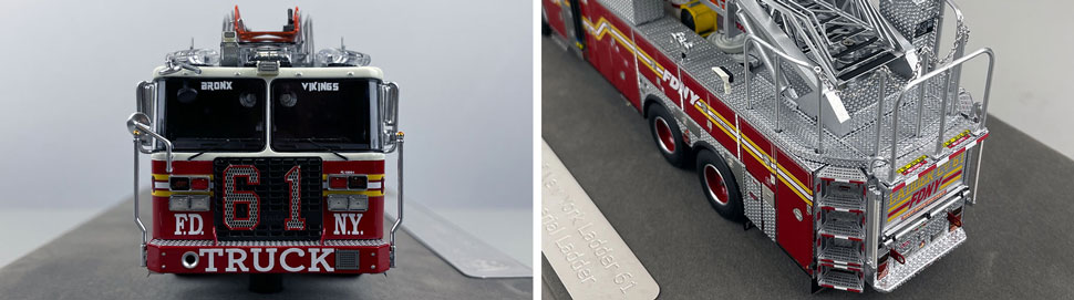 Closeup pictures 1-2 of the FDNY Ladder 61 scale model
