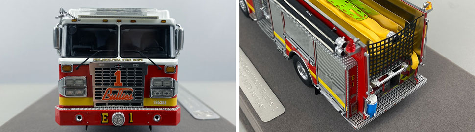Close up images 1-2 of Philadelphia Fire Department Engine 1 scale model