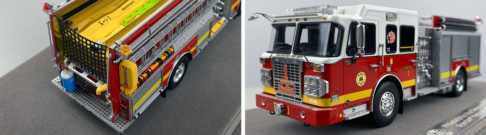 Close up images 3-4 of Philadelphia Fire Department Engine 1 scale model
