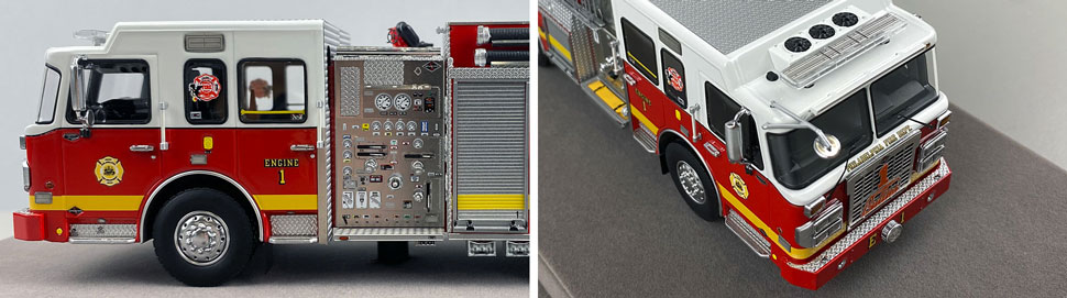 Close up images 5-6 of Philadelphia Fire Department Engine 1 scale model