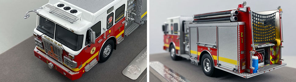 Close up images 7-8 of Philadelphia Fire Department Engine 1 scale model