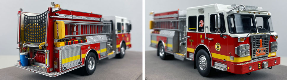 Close up images 11-12 of Philadelphia Fire Department Engine 1 scale model