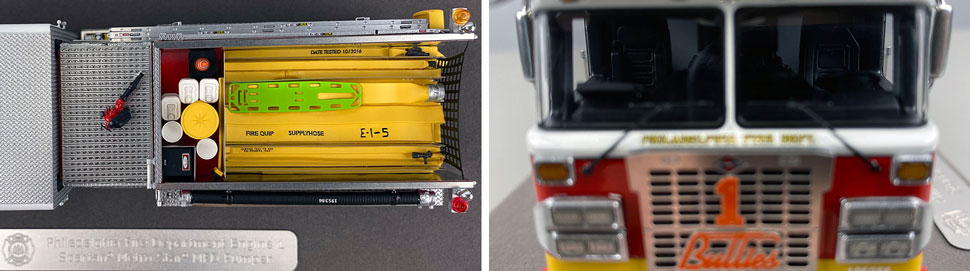 Close up images 13-14 of Philadelphia Fire Department Engine 1 scale model