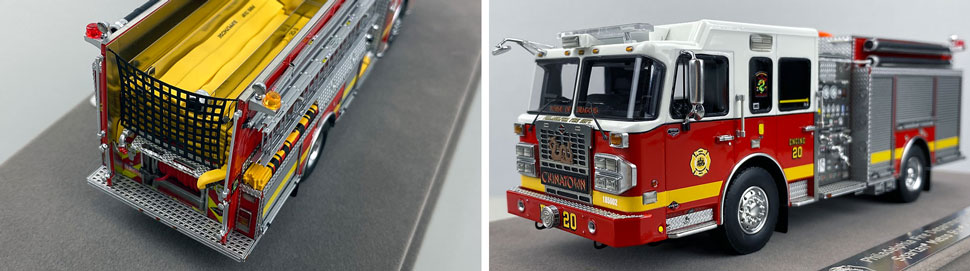 Close up images 3-4 of Philadelphia Fire Department Engine 20 scale model