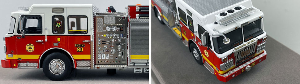 Close up images 5-6 of Philadelphia Fire Department Engine 20 scale model