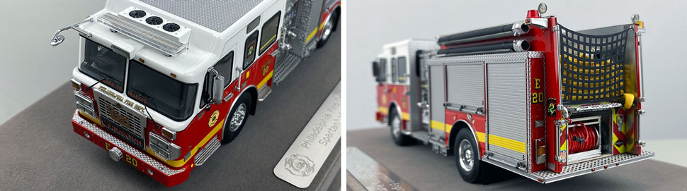 Close up images 7-8 of Philadelphia Fire Department Engine 20 scale model