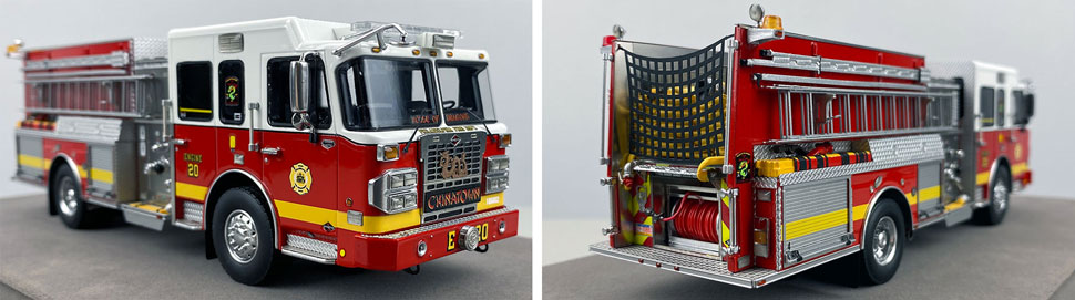 Close up images 11-12 of Philadelphia Fire Department Engine 20 scale model