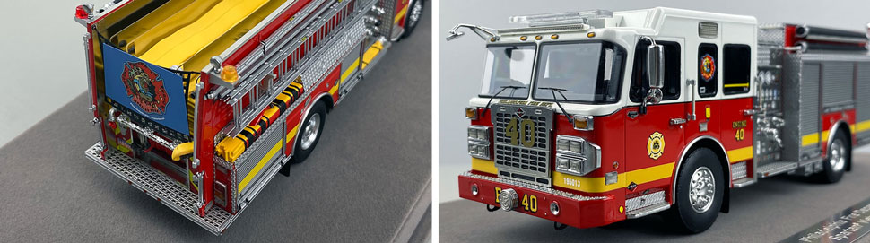 Close up images 3-4 of Philadelphia Fire Department Engine 40 scale model