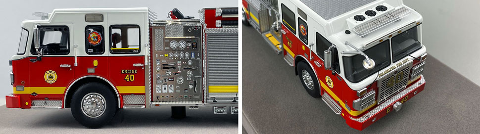 Close up images 5-6 of Philadelphia Fire Department Engine 40 scale model