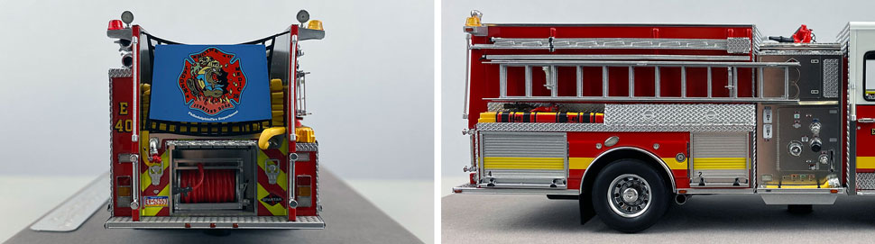 Close up images 9-10 of Philadelphia Fire Department Engine 40 scale model
