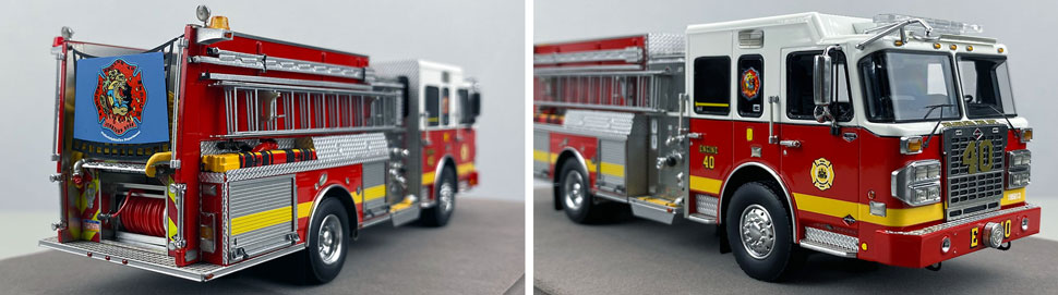 Close up images 11-12 of Philadelphia Fire Department Engine 40 scale model