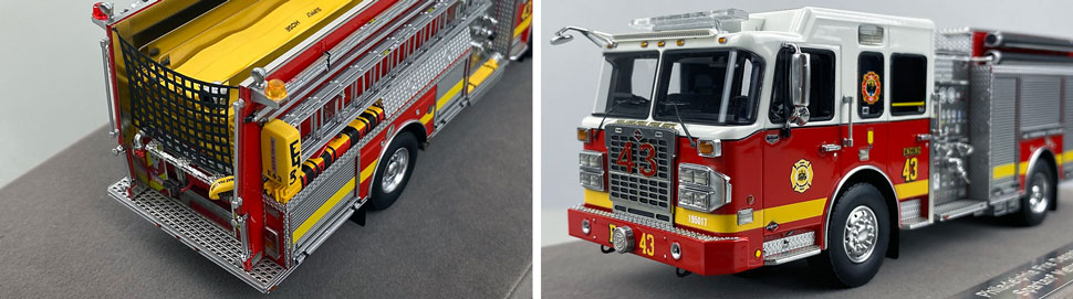 Close up images 3-4 of Philadelphia Fire Department Engine 43 scale model