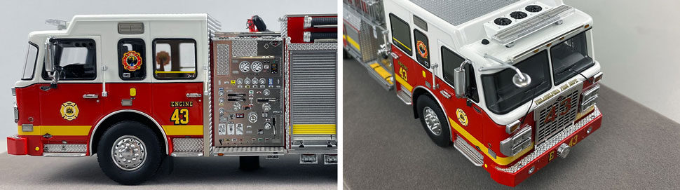 Close up images 5-6 of Philadelphia Fire Department Engine 43 scale model