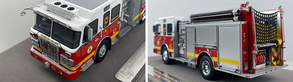 Close up images 7-8 of Philadelphia Fire Department Engine 43 scale model