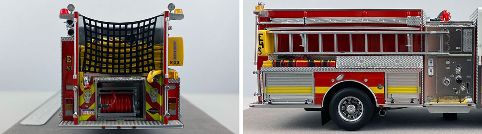 Close up images 9-10 of Philadelphia Fire Department Engine 43 scale model