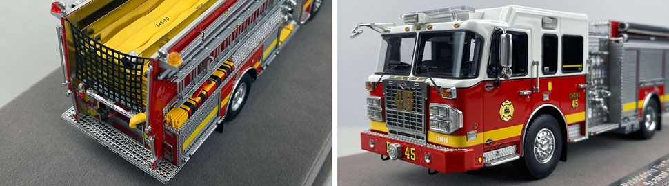 Close up images 3-4 of Philadelphia Fire Department Engine 45 scale model
