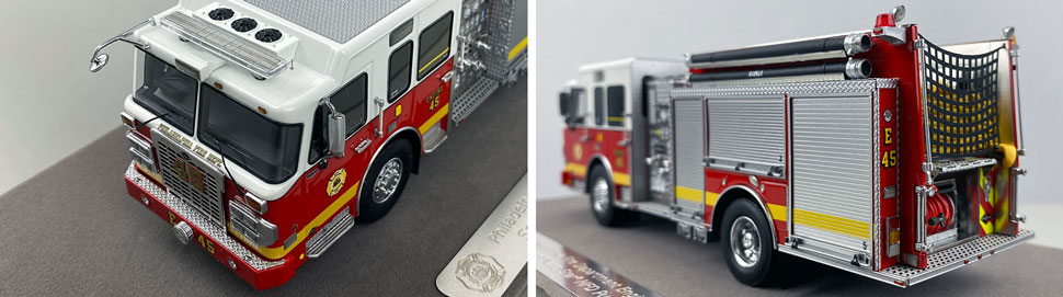Close up images 7-8 of Philadelphia Fire Department Engine 45 scale model