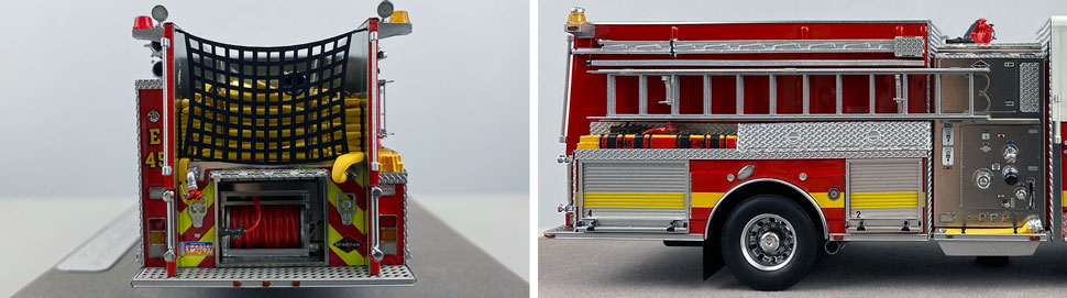 Close up images 9-10 of Philadelphia Fire Department Engine 45 scale model