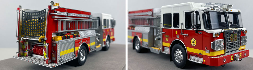 Close up images 11-12 of Philadelphia Fire Department Engine 45 scale model