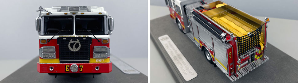 Close up images 1-2 of Philadelphia Fire Department Engine 7 scale model