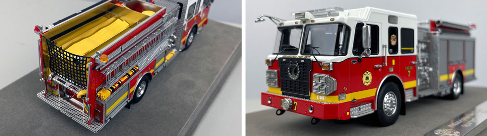 Close up images 3-4 of Philadelphia Fire Department Engine 7 scale model