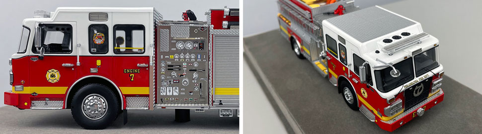 Close up images 5-6 of Philadelphia Fire Department Engine 7 scale model