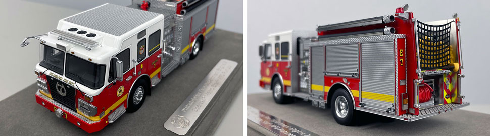 Close up images 7-8 of Philadelphia Fire Department Engine 7 scale model