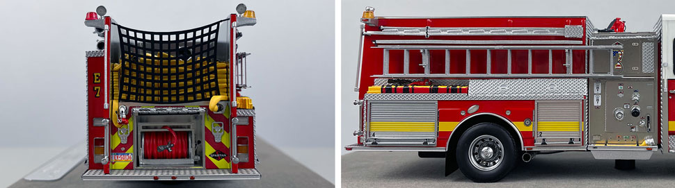 Close up images 9-10 of Philadelphia Fire Department Engine 7 scale model